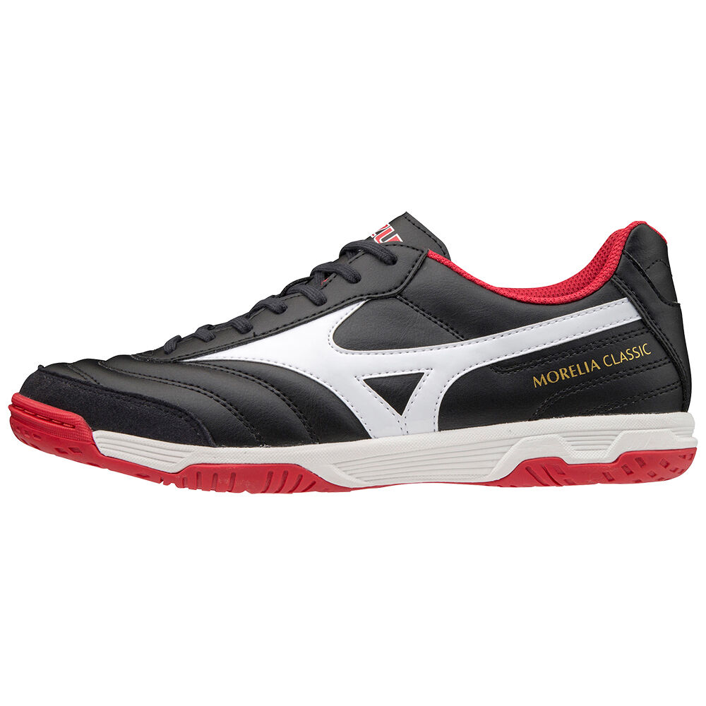 Zapatos De Futbol Mizuno Morelia Sala Classic IN Hombre Negras/Blancas/Rojas Outlet KPLX-95837